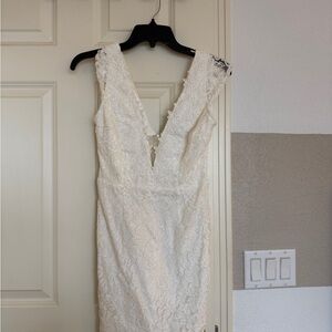 Lulu's Ivory Lace Dress
